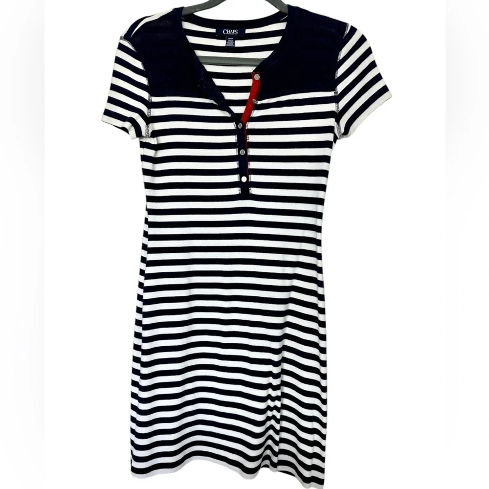 Chaps Nautical Stripe Dress - Picture 1 of 5
